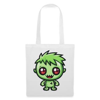 Zombie Halloween Bande dessinée effrayante - Sac en tissu - blanc - Devant