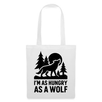 loup affamé affamé - Sac en tissu - blanc - Devant