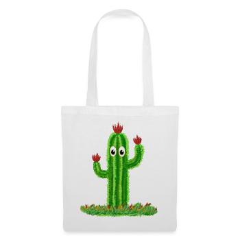 Cactus aux yeux - Sac en tissu - blanc - Devant