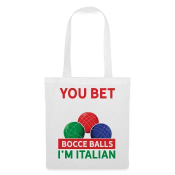 Funny Italian Bocce Ball Player Sports Design - Tote Bag - white - Front