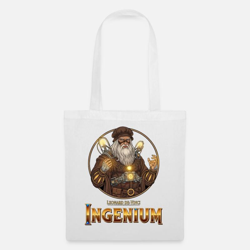 Ingenium Léonardo: Sorcier Steampunk - Sac en tissu - blanc