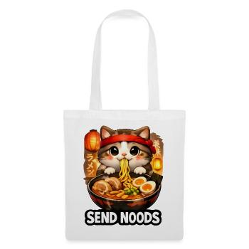 Ramen Cat Send Noods - Tote Bag - white - Front