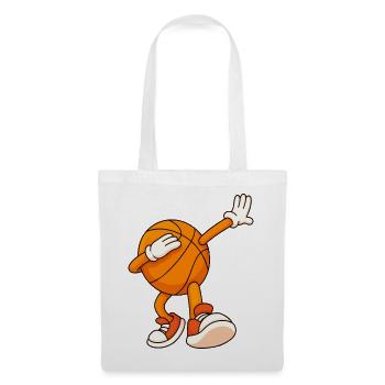 Mascotte de basket-ball : dunks - Sac en tissu - blanc - Devant