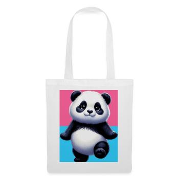 Panda - Stoffbeutel - Weiß - Vorne