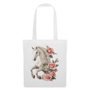 Roses vintage de chevaux - Sac en tissu - blanc - Devant