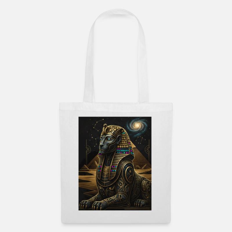 Cosmic Anubis Sphinx in Gold - Tote Bag - white