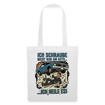 Autoschrauber Mechaniker Humor Spruch - Stoffbeutel - Weiß - Vorne