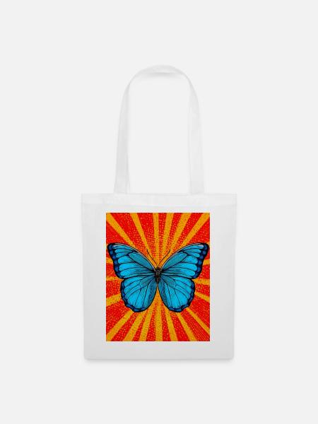 Schmetterling - Stoffbeutel - Weiß