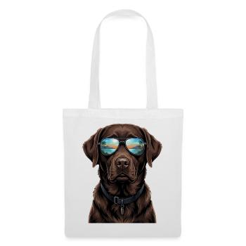 Labrador Retriever Hund - Stoffbeutel - Weiß - Vorne