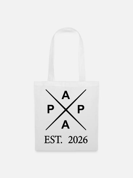 papa_est_2026- - Stoffbeutel - Weiß