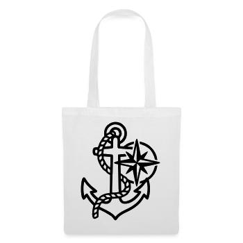 Anchor Wind Rose Maritime Logo - Tote Bag - white - Front