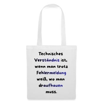 Instandhaltung T-Shirt Lustiges Geschenk Handwerk! - Stoffbeutel - Weiß - Vorne