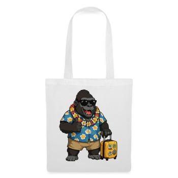 Urlaubs Gorilla Hawaii Hemd - Stoffbeutel - Weiß - Vorne