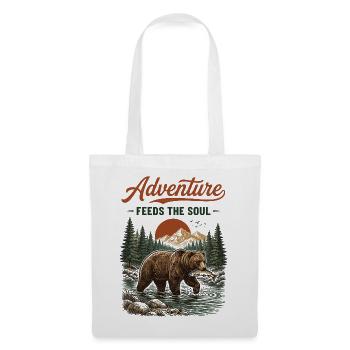 Randonnée - L’aventure nourrit l’âme - Sac en tissu - blanc - Devant
