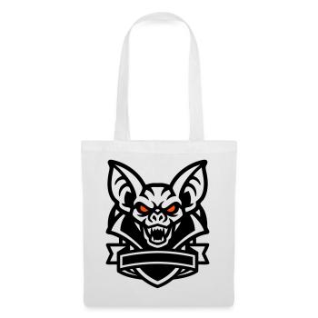 Fledermaus Maskottchen Logo - Stoffbeutel - Weiß - Vorne
