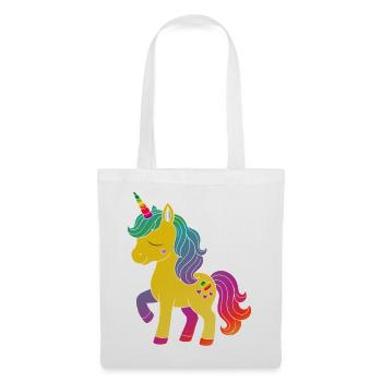 Rainbow Unicorn Cartoon Design - Tote Bag - white - Front