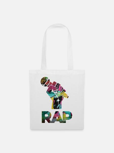 RAP Graffiti Faustmosaik - Stoffbeutel - Weiß