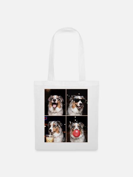 Hunde Australian Shepherd Hund - Stoffbeutel - Weiß