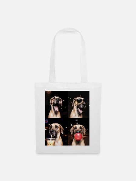 Hunde Deutsche Dogge Hund - Stoffbeutel - Weiß