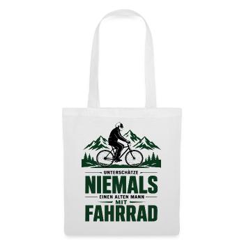 Nie einen alten Mann mit Fahrrad - Stoffbeutel - Weiß - Vorne