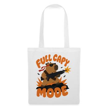 Capybara Action – Full Capy Mode - Stoffbeutel - Weiß - Vorne