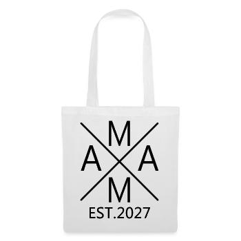 Mama Est. 2027 Mutter seit 2027 Werdende Mama 2027 - Stoffbeutel - Weiß - Vorne
