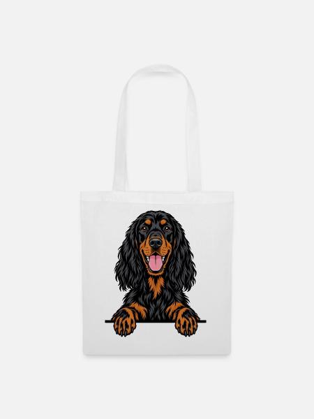 Gordon Setter - Stoffbeutel - Weiß