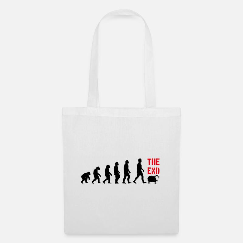 ÉVOLUTION HUMAN FUNNY FUNNY DARWIN - Sac en tissu - blanc