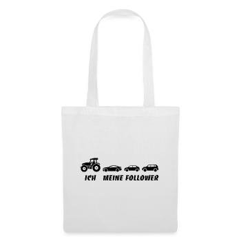 Ich und meine Follower - Traktor - Stau - Stoffbeutel - Weiß - Vorne
