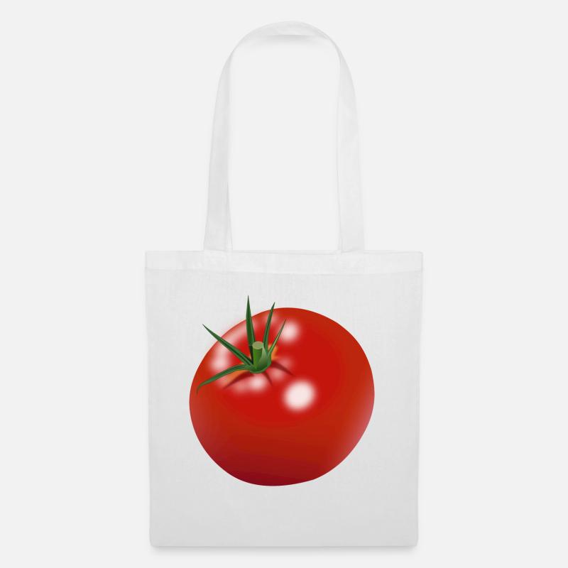 Tomate - Stoffbeutel - Weiß