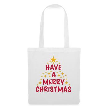sapin sapin étoiles design cool avoir un joyeux c - Sac en tissu - blanc - Devant
