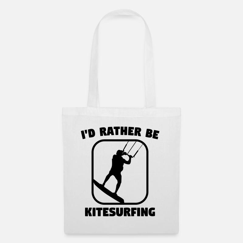 I'd rather be kitesurfing - Tote Bag - white