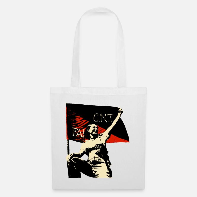 Anarchy Flag Woman - Stoffbeutel - Weiß
