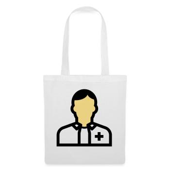Pflegepersonal, Krankenpfleger, Pfleger, Arzt, - Stoffbeutel - Weiß - Vorne
