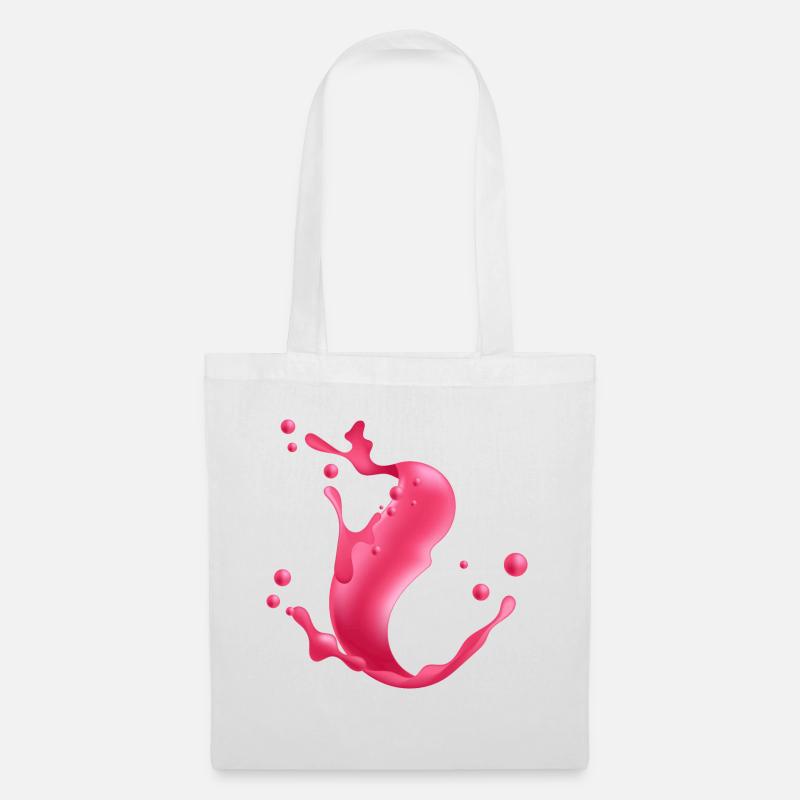 Farbklecks, Liquid Splash - Design, Geschenk-Idee - Stoffbeutel - Weiß
