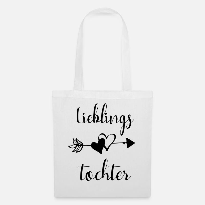 Lieblingstochter Tochter Eltern Spruch Geschenk - Stoffbeutel - Weiß