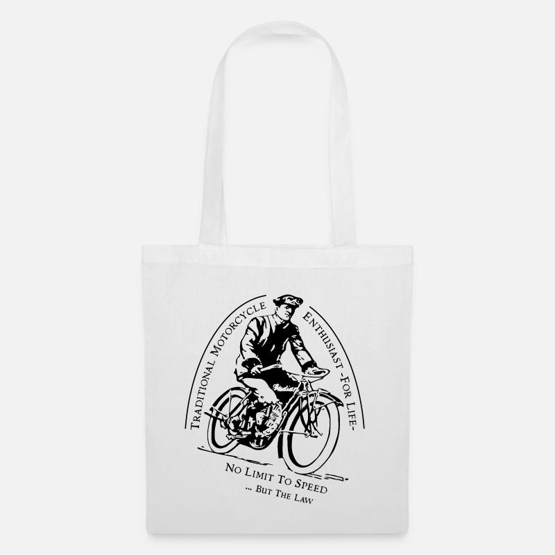 Traditional Motorcycle Enthusiast -For Life- - Stoffbeutel - Weiß