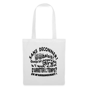 50 ans / anniversaire 50 ans / t-shirt 50 ans - Sac en tissu - blanc - Devant