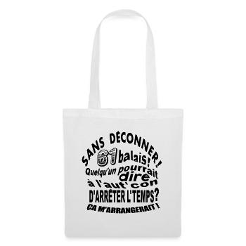 61 ans / anniversaire 61 ans / vintage - Sac en tissu - blanc - Devant