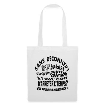 87 ans / anniversaire 87 ans / vintage - Sac en tissu - blanc - Devant