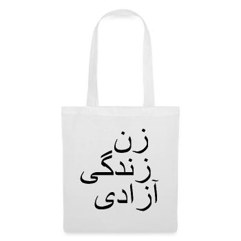 Women life freedom زن زندگی آزادی - Sac en tissu - blanc - Devant