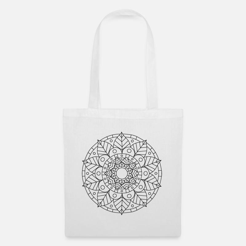 Mandala - Stoffbeutel - Weiß