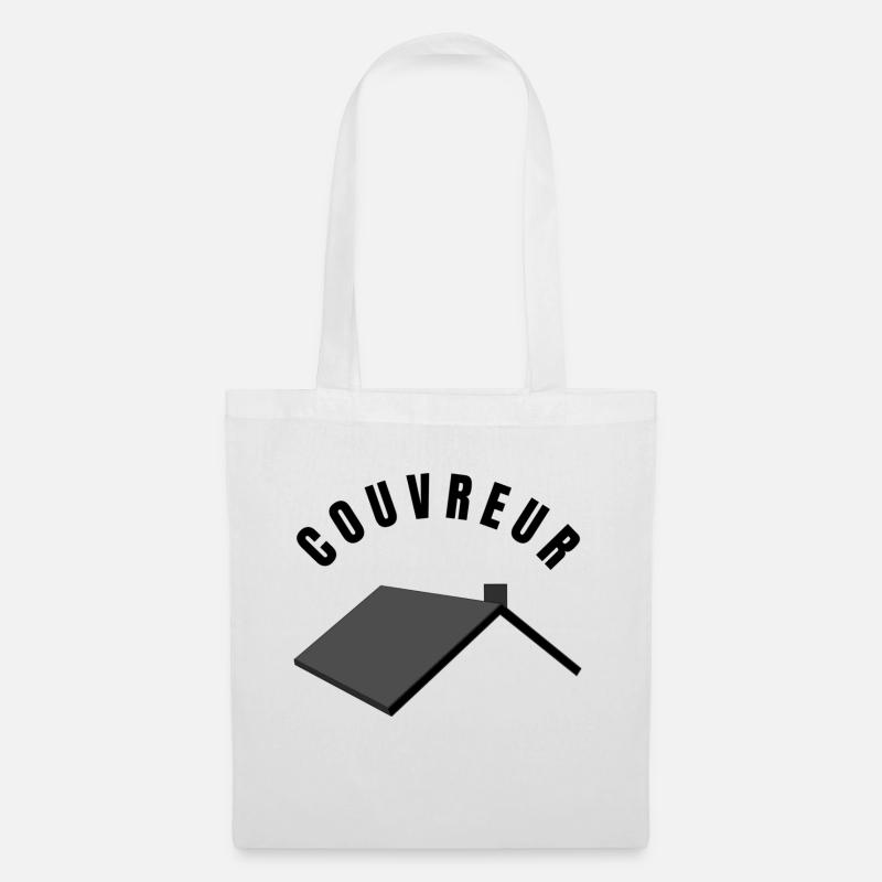Collection Couvreur - Profession - Sac en tissu - blanc