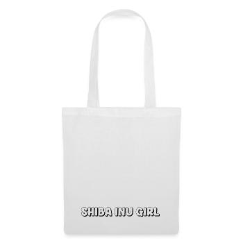 Shiba Inu Fille - Sac en tissu - blanc - Devant