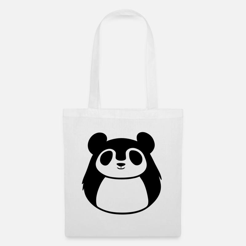Panda - Stoffbeutel - Weiß