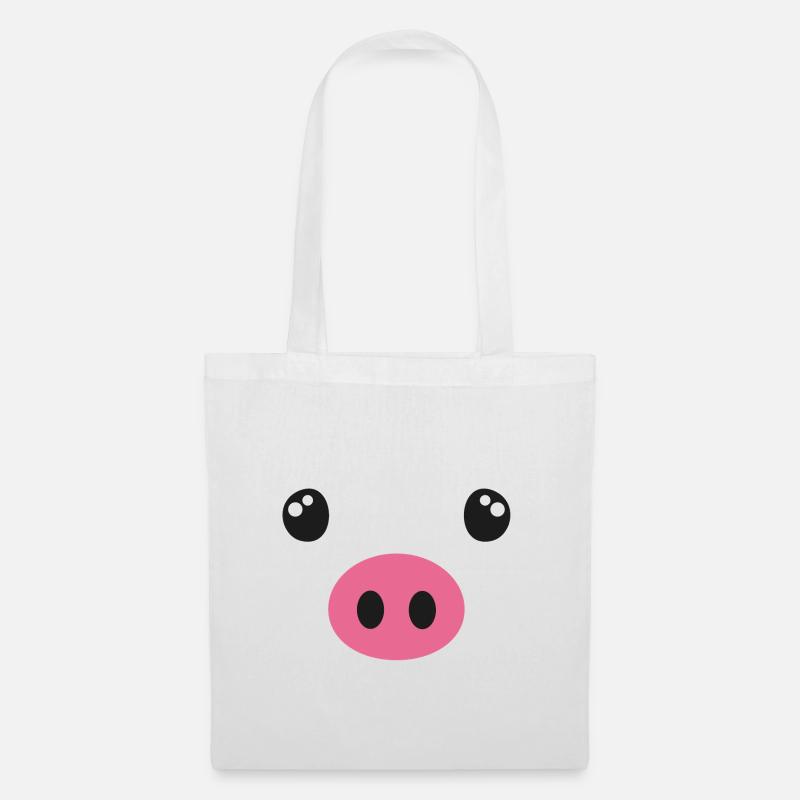 Schwein Kostüm - Stoffbeutel - Weiß