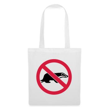 blaireau - Sac en tissu - blanc - Devant