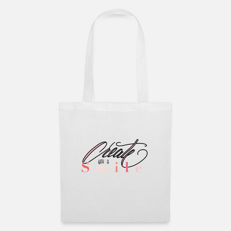 Create with a smile - Stoffbeutel - Weiß