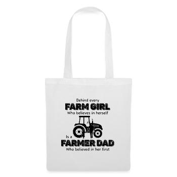Farm girl la vie à la campagne cadeau - Sac en tissu - blanc - Devant