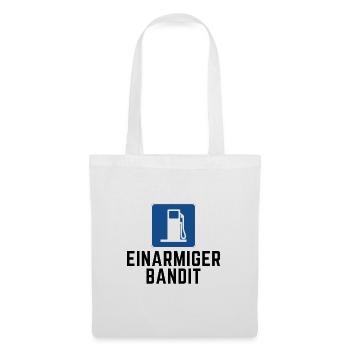 Einarmiger Bandit Funny Shirt Tanken Preis teuer - Stoffbeutel - Weiß - Vorne